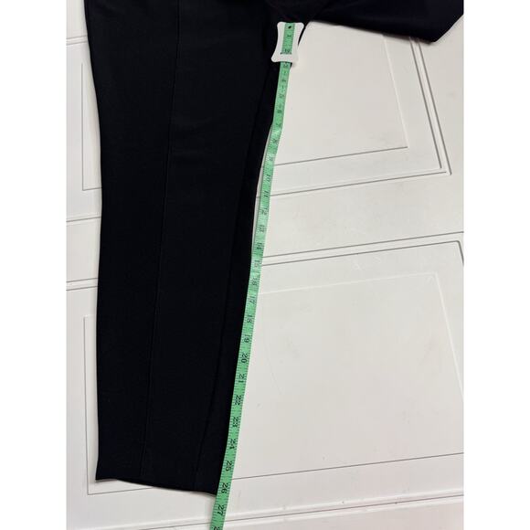 Avec Les Filles Anthropologie Womens 14 Black Straight Leg Ankle Pants Trousers - Picture 3 of 7